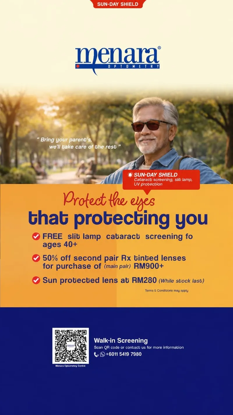 Sun-Day Shield — cataract screening promo